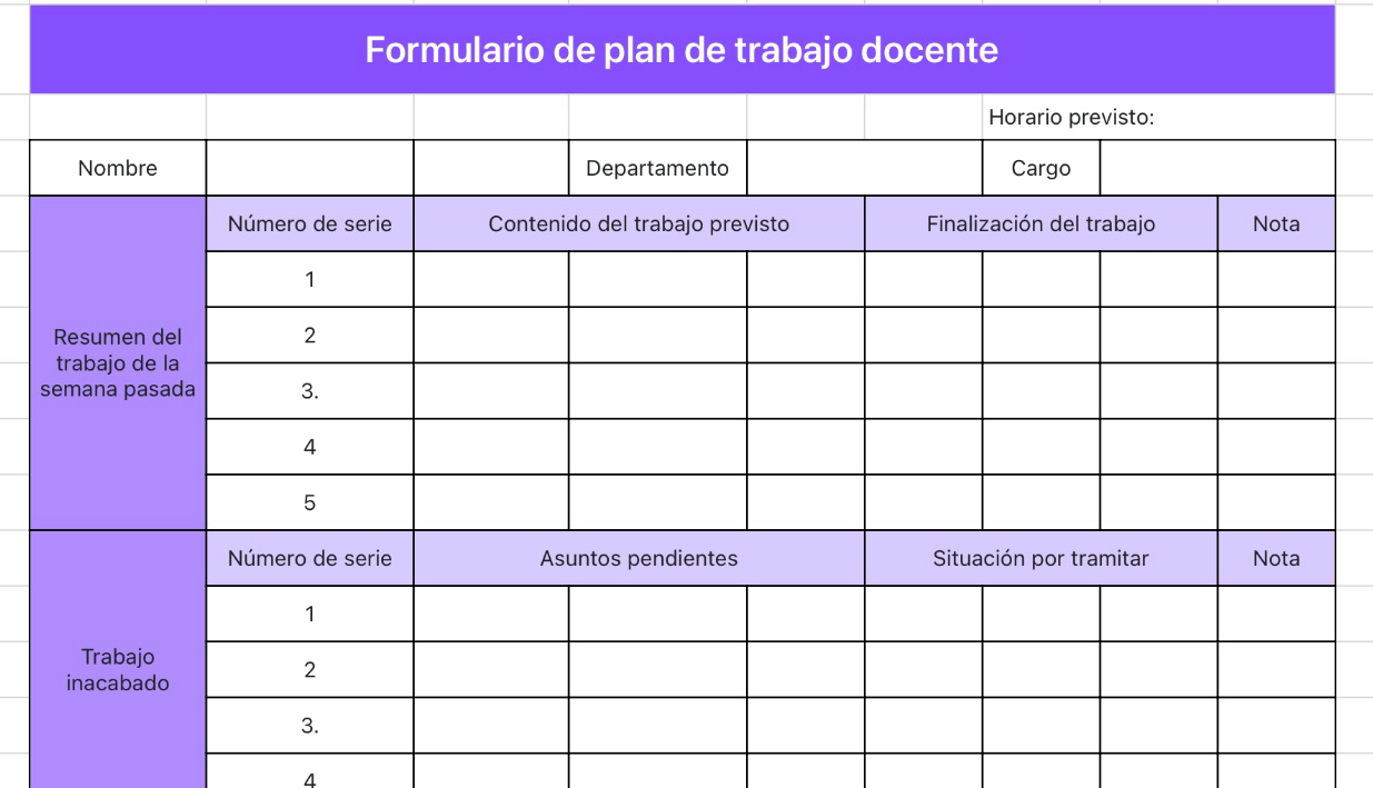 Plan de trabajo docente